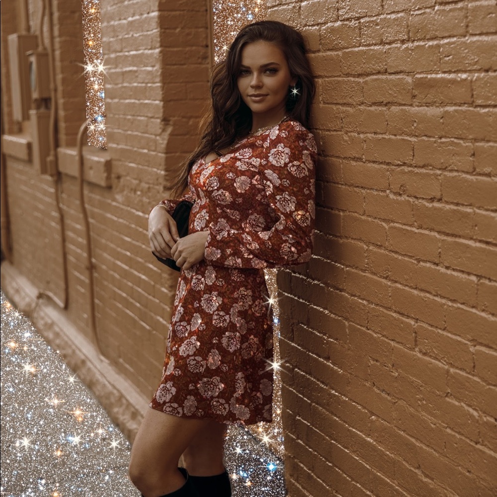 70’S FLORAL MINI DRESS